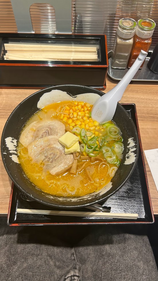 新千歳空港で食べたラーメンの写真